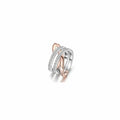 Rose Gold Wide Band Cocktail Ring with CZ